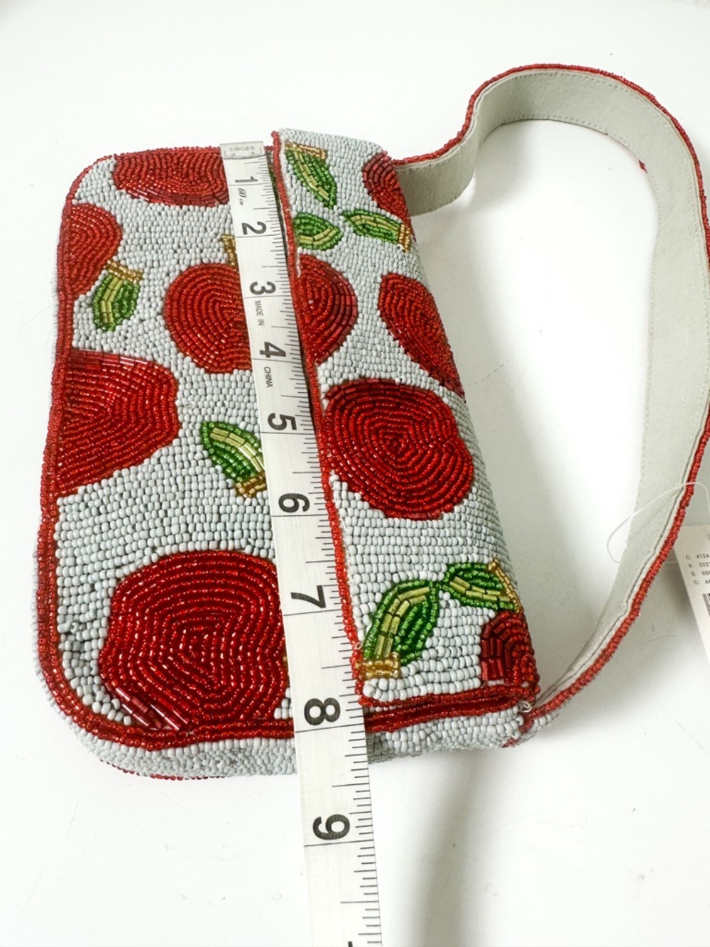 Anthropologie The Fiona Beaded Bag Icon Edition Apples NWT - Picture 6 of 12